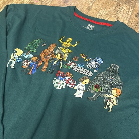 Star Wars Holiday Christmas Long Sleeve T-Shirt for Adults Disney medium - Picture 2 of 4